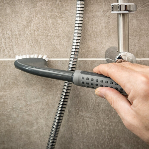 Addis ComfiGrip Grout/Cleaning Brush In Graphite With Stiff Bristles 2
