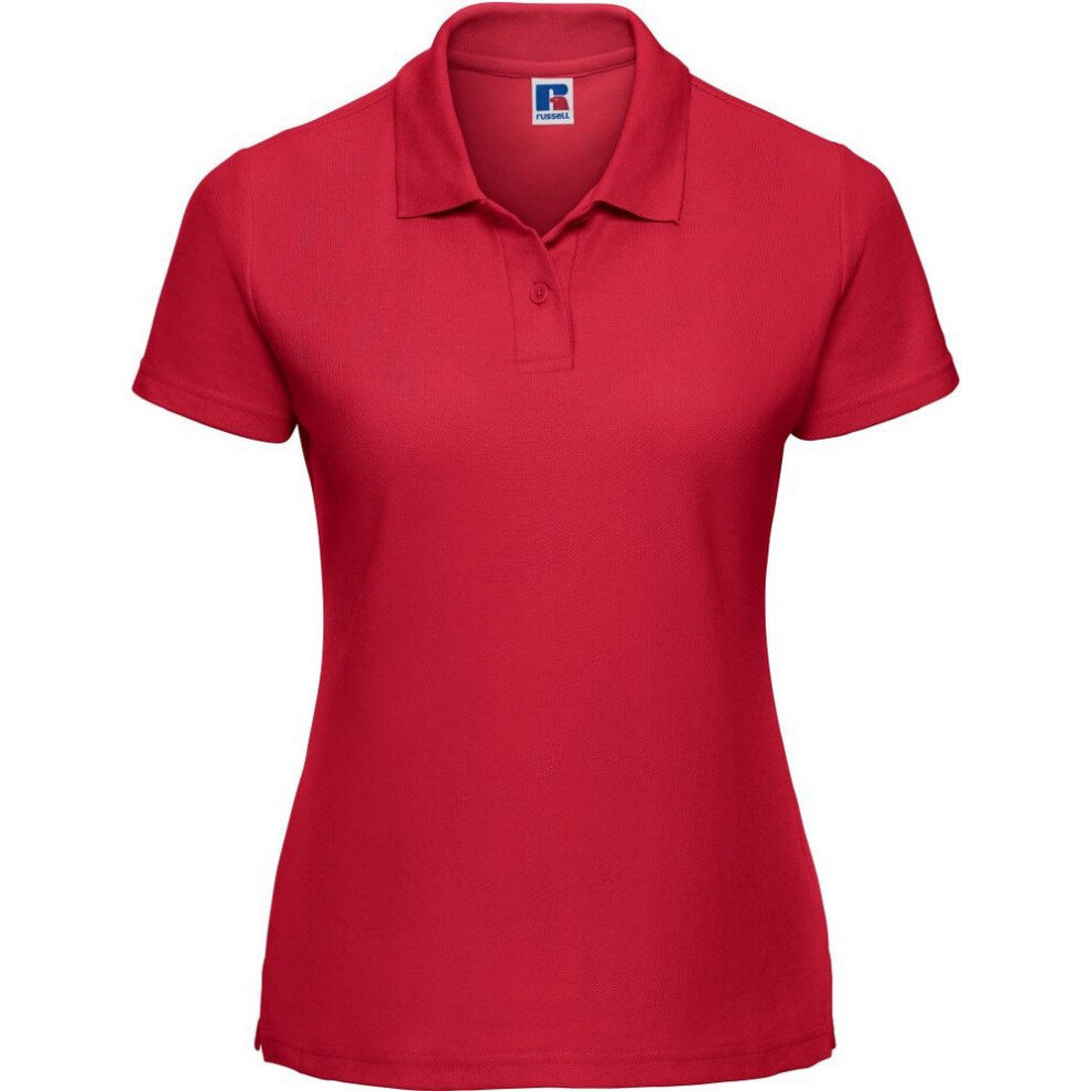 Russell (16 Uk, Classic Red) Womens/Ladies Classic Plain Polycotton Polo Shirt