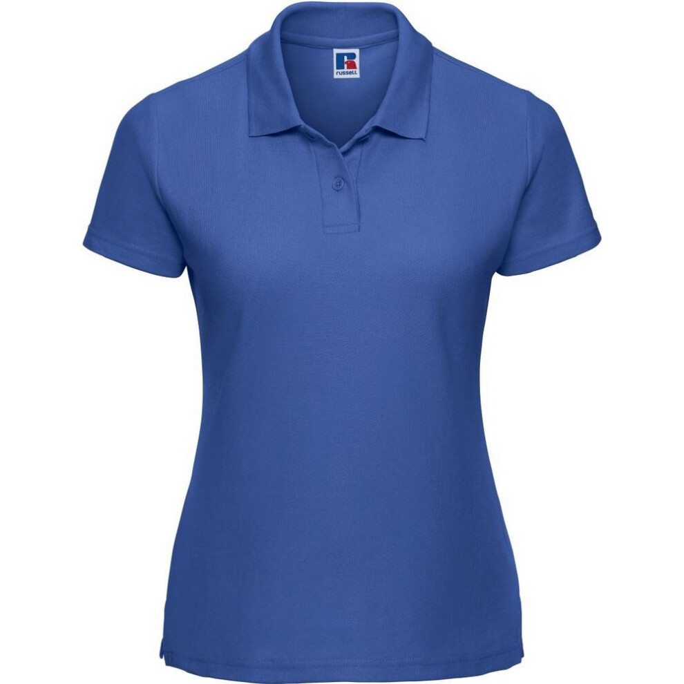 Russell (14 Uk, Bright Royal Blue) Womens/Ladies Classic Plain Polycotton Polo Shirt