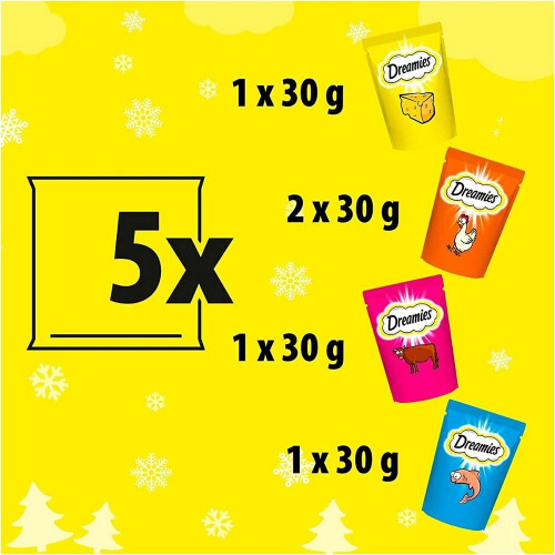 Dreamies Christmas Stocking Cat Treats 130G 2