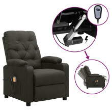 vidaXL Massagesessel Elektrisch Taupe Stoff
