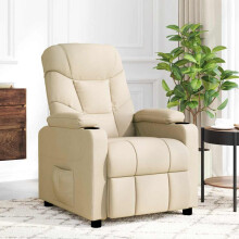 vidaXL Massagesessel Creme Stoff
