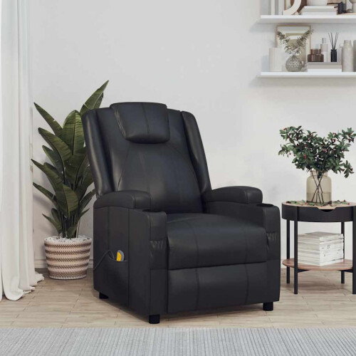VidaXL vidaXL Massagesessel Schwarz Kunstleder