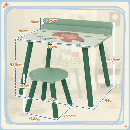 Muebles Infantile Verde 60 x 48 x 53.5 cm 2
