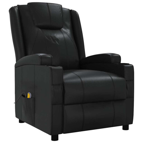 VidaXL vidaXL Massagesessel Schwarz Kunstleder 1