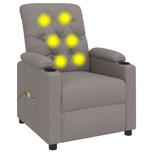 VidaXL vidaXL Massagesessel Taupe Stoff 1