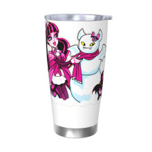 Gobelet isotherme Monster High de 590 ml (20 oz), en acier inoxydable, avec couvercle, idéal pour les voyages et les activités de plein air.