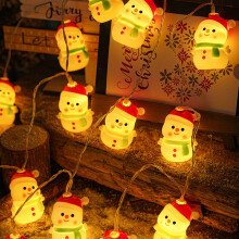 3M Christmas Snowman String Lights 20 LEDs Remote Control 8 Modes Waterproof Fairy Lights for Indoor Outdoor Holiday Tree Party Decor
