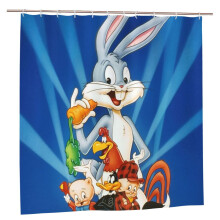 Perdea de duș din poliester impermeabil cu model Bugs Bunny, decor pentru baie, kit perdea de duș cu cârlige, 72X72Inches
