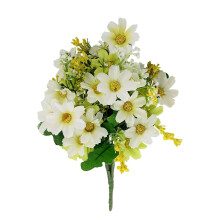 Bouquet de 28 petites fleurs artificielles pour la décoration intérieure et le salon.