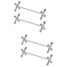 Lot de 4 repose-baguettes multifonctions, repose-cuillères pratiques, supports à baguettes en métal