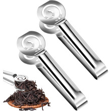 Pince à sachets de thé Chuanquan (lot de 2), pince en acier inoxydable pour sachets de thé, glaçons, morceaux de sucre, outil de cuisine et de
