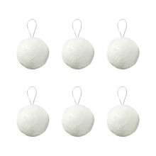 Décorations de Noël Jacenvly en liquidation : 6 boules de Noël à suspendre, 4/6/8 cm, pour sapin de Noël. Décorations de fête et de Noël à