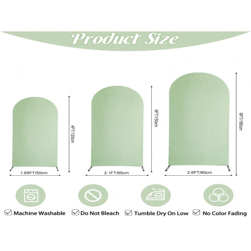 Σετ 3 Καλύμματα Γάμου EIGHTTAIL από Spandex, Στρογγυλή Επιφάνεια 2 Όψεων για Σταντ Κιάρα, 2