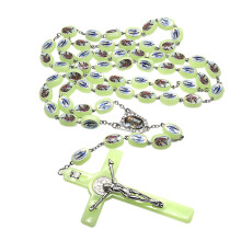 CIYISON Engel Maagd Maria Lichtgevende Kralen Rozenkrans Ketting Hanger Glow in The Dark