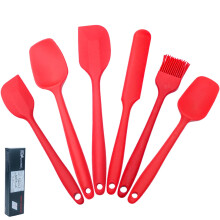 Dengmore Gift6Piece silikonista valmistettu lastasetti, keittiön silikonista valmistettu lastasetti, punainen