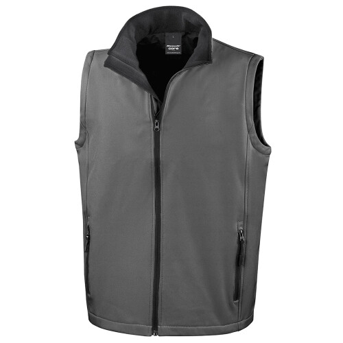 Result (M, Charcoal Grey/Black) Result Mens Printable Softshell Body Warmer