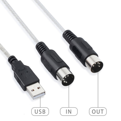 HOMEMAXS USB Audio Interface Cable 180x2cm for Keyboard 1