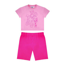 (3-4 Years, Pink) Toy Story Childrens/Kids Jessie & Bullseye Cotton Blend T-Shirt & Shorts Set