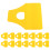 Plastic Automotive Squeegee Kit Yellow TPU 15 pcs 1