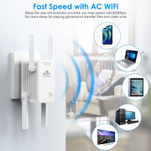 Amplificador de señal WiFi para el hogar, repetidor inalámbrico de largo alcance de 300 Mbps compatible con más dispositivos.