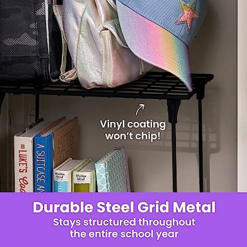 Clearance2023YOHOME Stac-A-Shelf Ράφι Οργάνωσης Ντουλαπιών, Στοιβαζόμενο, Πολύ Ψηλό, Ταιριάζει 2