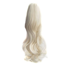 Jygee55cm Extensión de cola de caballo larga rizada y ondulada para mujeres y niñas, pieza de cabello sintético con clip, extensiones de cabello26