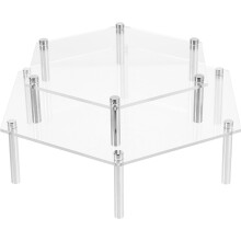 Transparante acryl cupcake standaard, displayrek met meerdere lagen, plankjes, geschikt voor bruiloften en als bureauhouder voor bakkerijproducten.