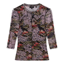 (6 UK, Black) Ted Baker Womens/Ladies Printed Mesh Slim T-Shirt