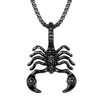 Draagbare hangerketting van hardgebroken legering, holle schorpioenvorm, unisex ketting voor dagelijks gebruik