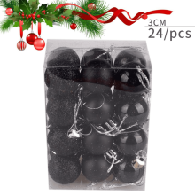 Boules de Noël miniatures Bxaolu, 3 cm, incassables, avec boucle de suspension, 3 modèles pour sapin de Noël, fêtes et décoration de couronnes.