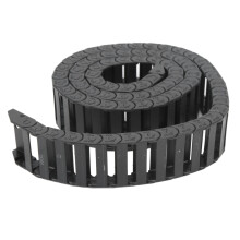 Cadena portacables, portacables, 10x30 mm de diámetro interno, 1 m de longitud con conector final para CNC.