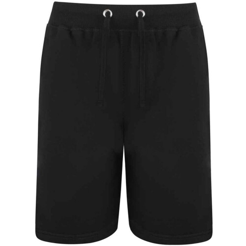 (S, Deep Black) AWDis Hoods Plain Heavyweight Campus Shorts