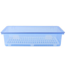 Boîte de rangement pour baguettes et couverts (1 pièce) en plastique anti-poussière avec système d'égouttage