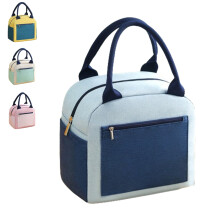 Tragbare Lunchtasche aus Oxford-Gewebe mit Aluminiumisolierung, Blau