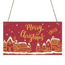 Décorations de Noël suspendues Giyblacko, ornements en bois pour la décoration de Noël