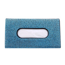 Offre spéciale Fête des Mères chez Jacenvly : Boîte à mouchoirs pour pare-soleil de voiture incrustée de diamants, compatible avec la plupart