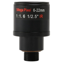 CCTV-objektiv 1/2,5 tommer 6–22 mm 5 MP M12-montert varifokalobjektiv F1,6 for 4 MP/5 MP CMOS/CCD-sensor sikkerhets-IP/AHD-kamera