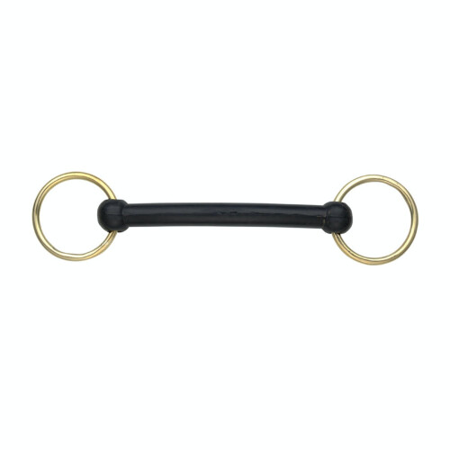 (4in, Black) Shires Overcheck Rubber Horse Bradoon Bit