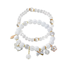 Pulseira ZHENYANGli Coelho da Páscoa Rosa Pérola para Bebês, Pulseiras Infantis para Meninas, Pulseiras para Crianças e Joias para Meninas