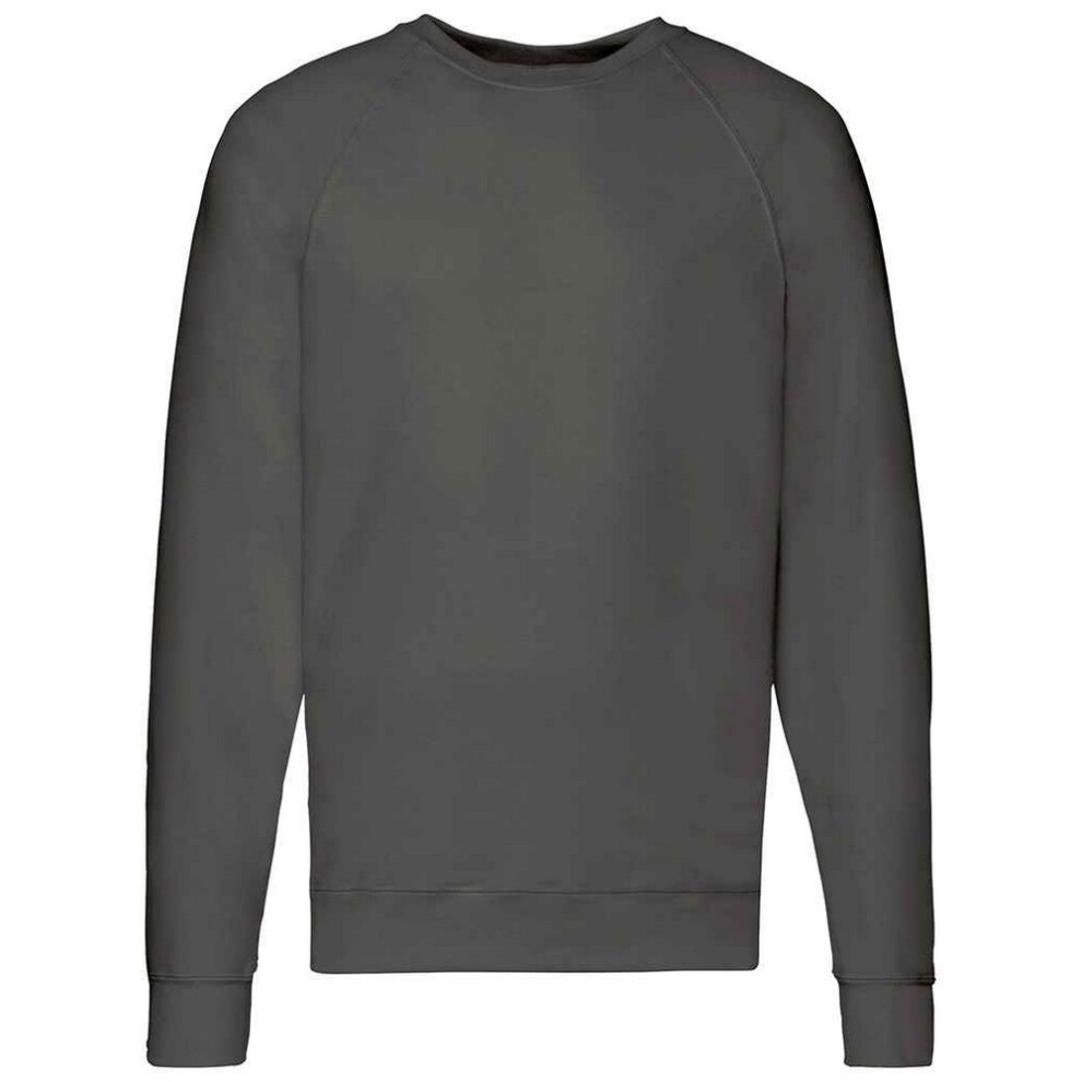 Fruit Of The Loom (Xxl, Light Graphite) Unisex Adult Lightweight Raglan Sweatshirt