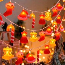Christmas String Lights 3M 20 LEDs Remote Control 8 Modes Waterproof Battery Operated Fairy Lights for Indoor Outdoor Holiday Decor