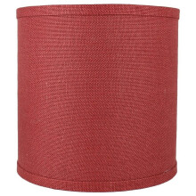Abat-jour cylindrique classique en toile de jute, diamètre de base disponible de 8 à 16 pouces, couleur bordeaux 10 pouces.