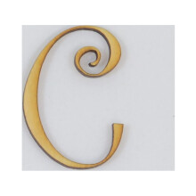 1 stk., 15 cm x 0,6 cm tykke træbogstaver C i Curlz-skrifttypen. Fantastisk til hobbyprojekter og forskellig indretning.