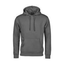 (S, Powder Grey) Tee Jays Mens Hooded Cotton Blend Sweatshirt