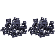 Schroefbeugelbevestigingszadels, basisstukken, kabelbindersbeugel 23mmx16mm, 60 stuks, zwart