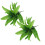 1 pacote com 4 unidades de samambaia artificial verde, leve e impermeável, de 22 polegadas, com caules realistas. Ideal para decoração. 1