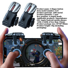 G21Mobilný herný ovládač, joystick, 6-prstový ovládač na mierenie a streľbu, tlačidlo L1R1 pre telefón s Androidom pre herný ovládač