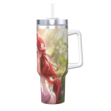 Mug isotherme Ariel 40 OZ avec poignée, durable et isolant, garde les boissons chaudes ou froides, idéal pour le fitness et les sports de plein