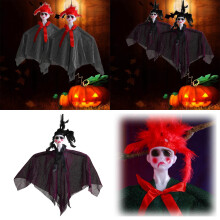 Décoration de sorcière suspendue amusante pour Halloween, compatible avec les portes de bars, restaurants et karaokés, accessoire de bienvenue